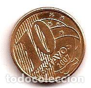 Monedas antiguas de Am&eacute;rica: brasil moneda de 10 centavos ano 2007 - Foto 1