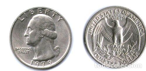 Monedas antiguas de Am&eacute;rica: moneda de eeuu de 25 cent14 dollar 1979 - Foto 1