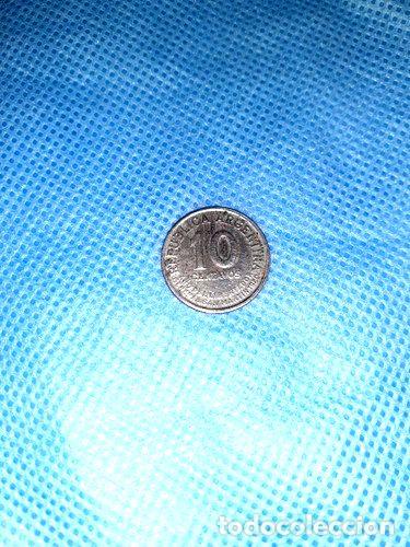 Monedas antiguas de Am&eacute;rica: 01 moneda argentina de 10 centavos - Foto 1