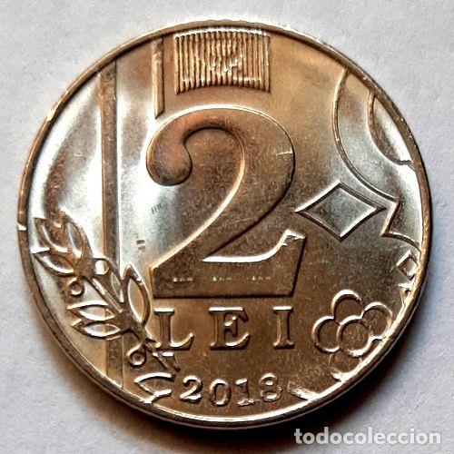 Monedas antiguas de Am&eacute;rica: moneda moldavia 2 lei 2018 - Foto 1