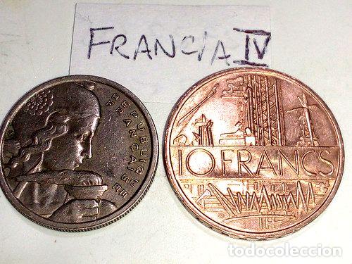 Monedas antiguas de Am&eacute;rica: monedas francia decadas del 50 al 70 - Foto 1