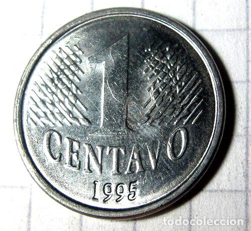 Monedas antiguas de Am&eacute;rica: brasil moneda 1 centavo 1995 - Foto 1
