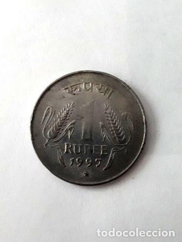 Monedas antiguas de Am&eacute;rica: moneda india 1997 1 rupia - Foto 1