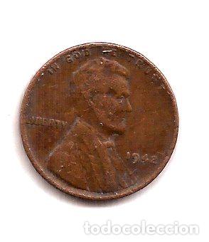 Monedas antiguas de Am&eacute;rica: eeuu moneda de 1 cent ano 1942 - Foto 1