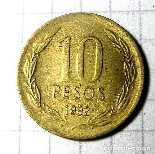Monedas antiguas de Am&eacute;rica: chile moneda 10 pesos 1992 - Foto 1