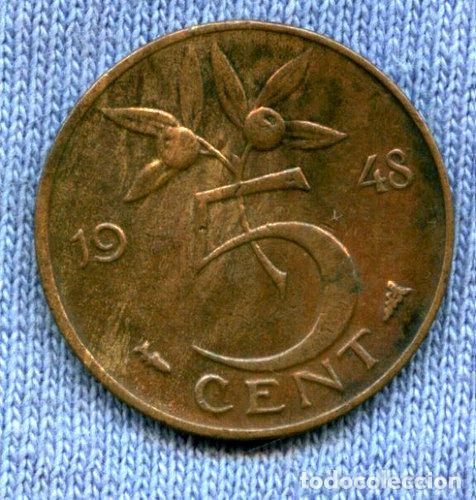 Monedas antiguas de Am&eacute;rica: holanda 5 cent 1948 oferta - Foto 1