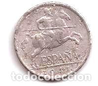 Monedas antiguas de Am&eacute;rica: espana moneda 5 centimos ano 1941 - Foto 1