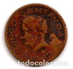 Monedas antiguas de Am&eacute;rica: mexico moneda de 5 centavos ano 1943 - Foto 1