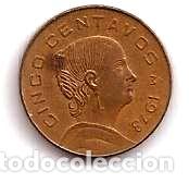 Monedas antiguas de Am&eacute;rica: mexico moneda de 5 centavos ano 1973 - Foto 1
