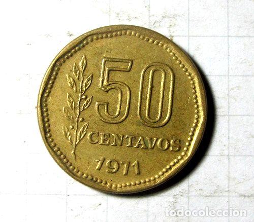 Monedas antiguas de Am&eacute;rica: argentina moneda 50 centavos 1971 - Foto 1