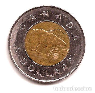 Monedas antiguas de Am&eacute;rica: canada moneda de 2 dollars ano 1996 - Foto 1