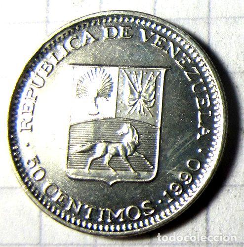 Monedas antiguas de Am&eacute;rica: venezuela moneda 50 centimos 1990 - Foto 1