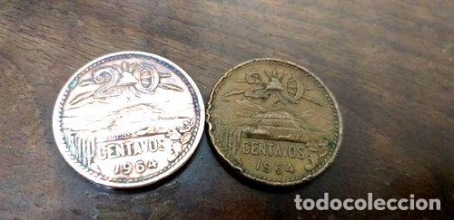 Monedas antiguas de Am&eacute;rica: 20 centavos mexico 1964 - Foto 1