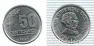 Monedas antiguas de Am&eacute;rica: uruguay moneda 50 centesimos ano 1994 - Foto 1