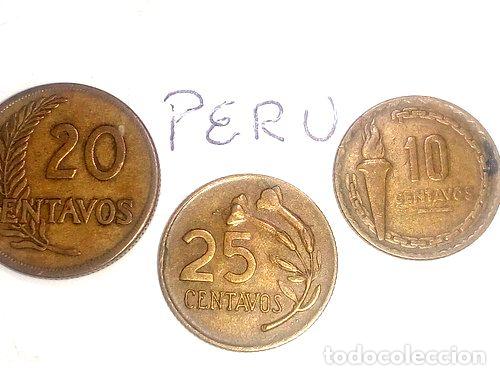 Monedas antiguas de Am&eacute;rica: monedas peru centavos - Foto 1