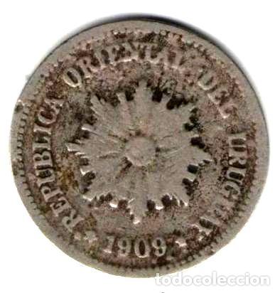 Monedas antiguas de Am&eacute;rica: moneda uruguay 2 centesimos 1909 - Foto 1
