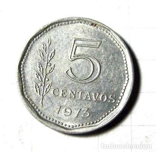 Monedas antiguas de Am&eacute;rica: argentina moneda 5 centavos 1973 - Foto 1
