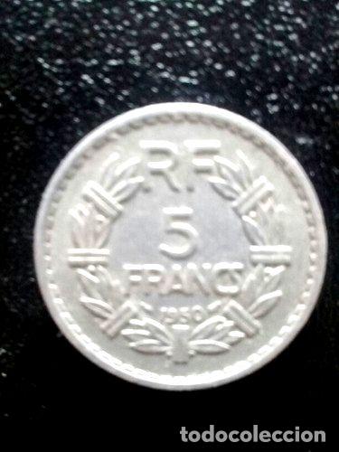 Monedas antiguas de Am&eacute;rica: moneda 5 francs francia 1950 - Foto 1
