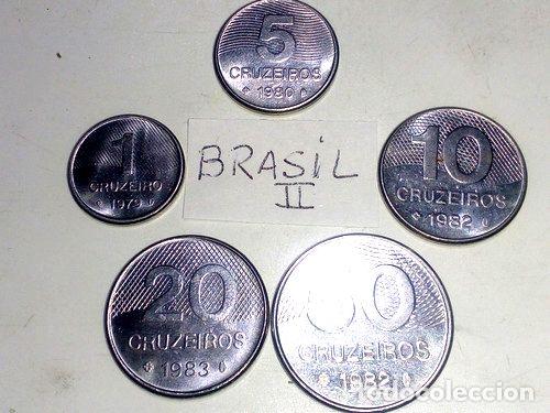 Monedas antiguas de Am&eacute;rica: monedas brasil decada del 80 - Foto 1