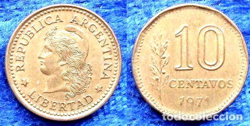 Monedas antiguas de Am&eacute;rica: argentina moneda 10 centavos 1971 - Foto 1