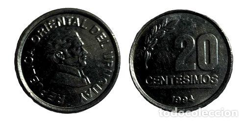 Monedas antiguas de Am&eacute;rica: uruguay moneda 20 centimos ano 1994 - Foto 1