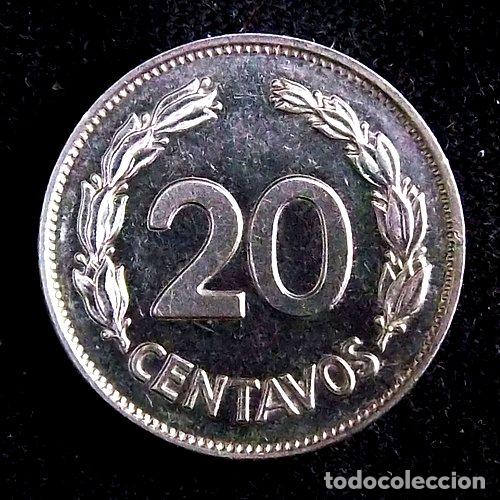 Monedas antiguas de Am&eacute;rica: ecuador 20 centavos 1966 sc km 76c - Foto 1