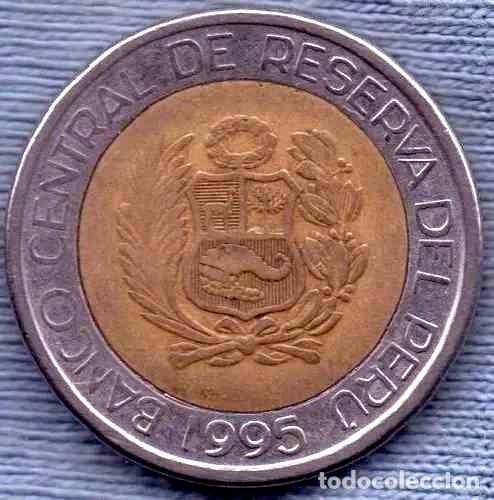 Monedas antiguas de Am&eacute;rica: peru moneda 2 pesos ano 1995 - Foto 1