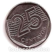 Monedas antiguas de Am&eacute;rica: brasil moneda de 25 centavos ano 1995 - Foto 1