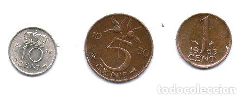 Monedas antiguas de Am&eacute;rica: monedas de holanda 1950 1957 - Foto 1
