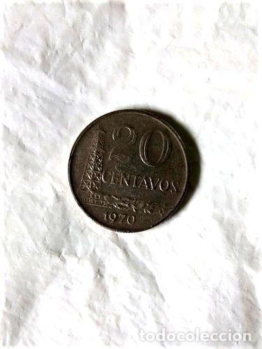 Monedas antiguas de Am&eacute;rica: moneda brasil 20 centavos 1970 - Foto 1