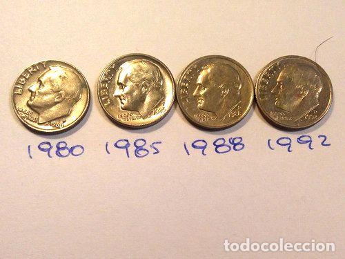 Monedas antiguas de Am&eacute;rica: moneda 1 dime eeuu de 1980 a 2007 - Foto 1