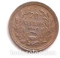 Monedas antiguas de Am&eacute;rica: chile moneda de 20 centavos ano 1940 - Foto 1