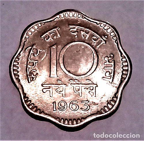Monedas antiguas de Am&eacute;rica: india 10 np 1963 leon unc - Foto 1