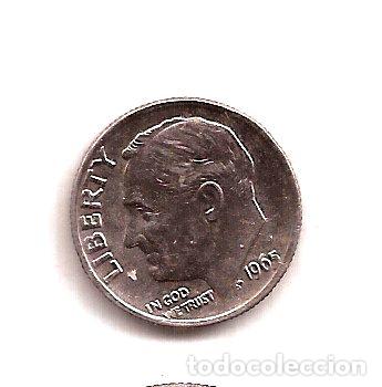 Monedas antiguas de Am&eacute;rica: eeuu moneda de 1 dime ano 1965 - Foto 1