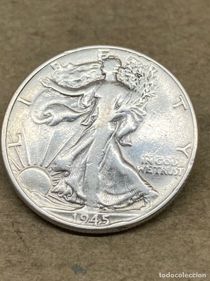 Monedas antiguas de Am&eacute;rica: Moneda de plata Half Dollar USA - Foto 2