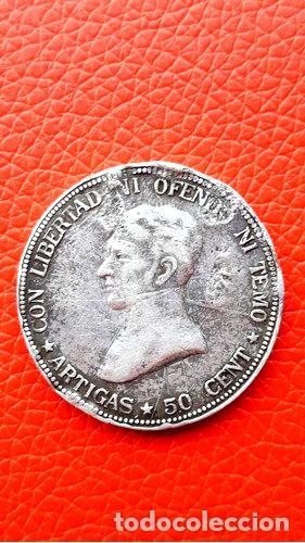 Monedas antiguas de Am&eacute;rica: moneda 50 centavos uruguay 1916 - Foto 1