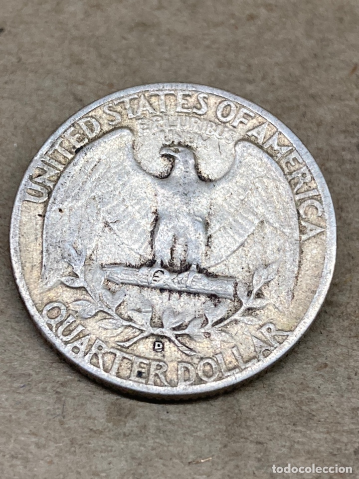 Monedas antiguas de Am&eacute;rica: Moneda de plata One Quarter Dollar 1952 - Foto 2