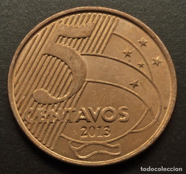 Monedas antiguas de Am&eacute;rica: Brasil, 5 centavos 2013 - Foto 2