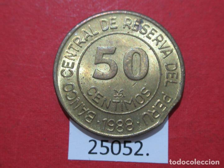 Monedas antiguas de Am&eacute;rica: Per&uacute;, 50 centimos 1988, variante final de riel - Foto 5