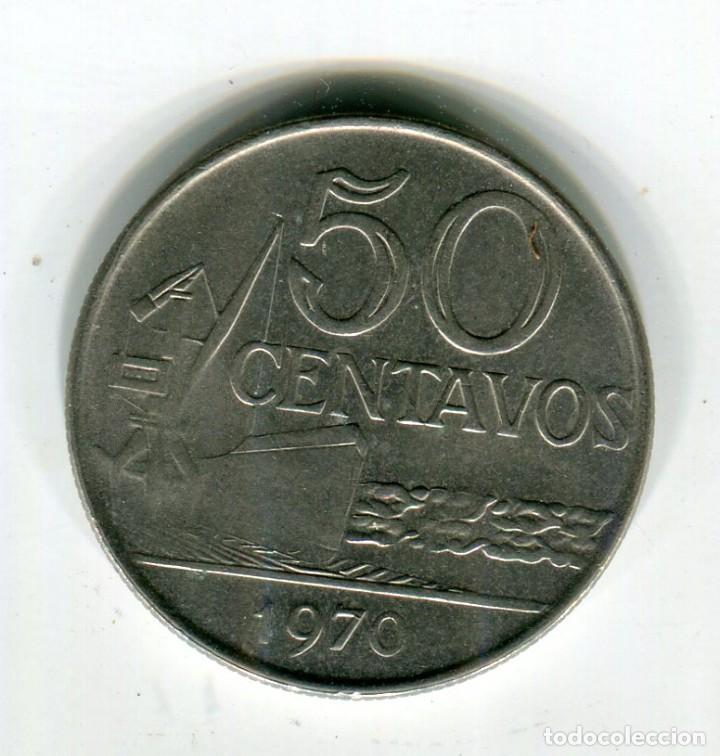 Monedas antiguas de Am&eacute;rica: BRASIL 50 CENTAVOS 1970 - Foto 2