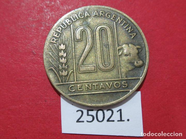Monedas antiguas de Am&eacute;rica: Argentina 20 c&eacute;ntimos 1948 - Foto 2