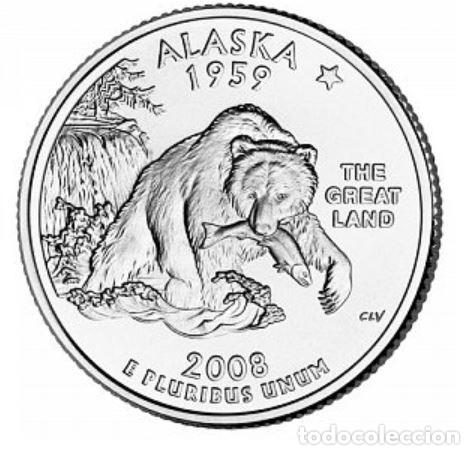Monedas antiguas de Am&eacute;rica: QUARTER DOLAR USA 2008 - CECA P - ALASKA - SIN CIRCULAR
