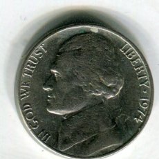 Monedas antiguas de América: ESTADOS UNIDOS FIVE CENTS AÑO 1974 ( 1 ) ( EEUU 2). Lote 247603115