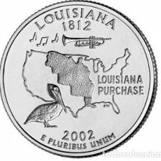 Monedas antiguas de América: QUARTER DOLAR USA 2002 - CECA D - LOUISIANA - SIN CIRCULAR. Lote 341030028