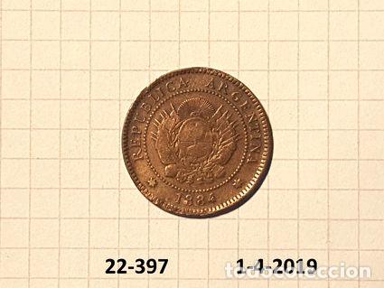 Monedas antiguas de Am&eacute;rica: patacon 1 centavo 1884 - Foto 1