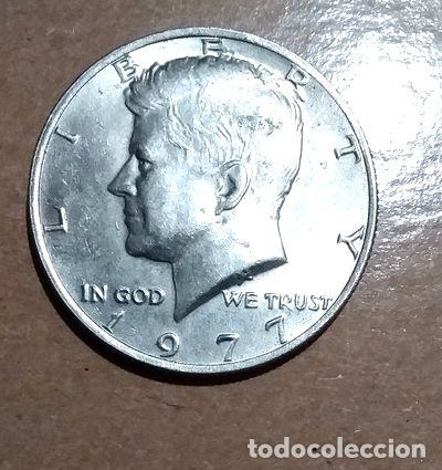 Monedas antiguas de Am&eacute;rica: moneda de half dollar 1977 liberty - Foto 1