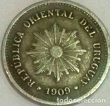 Monedas antiguas de Am&eacute;rica: moneda uruguay 1 centimo 1909 - Foto 1