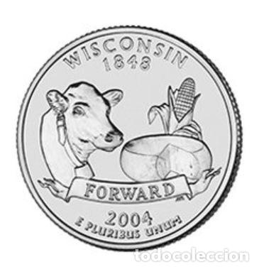 Monete antiche di America: QUARTER DOLAR USA 2004 - CECA D - WISCONSIN - SIN CIRCULAR