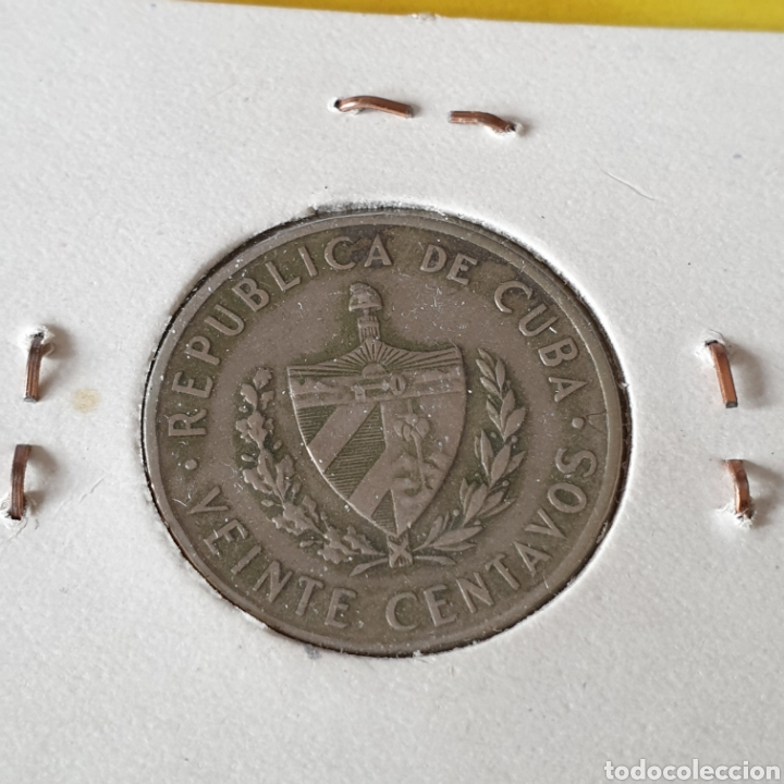 Monedas antiguas de Am&eacute;rica: Cuba 20 centavos 1962 (2) - Foto 2