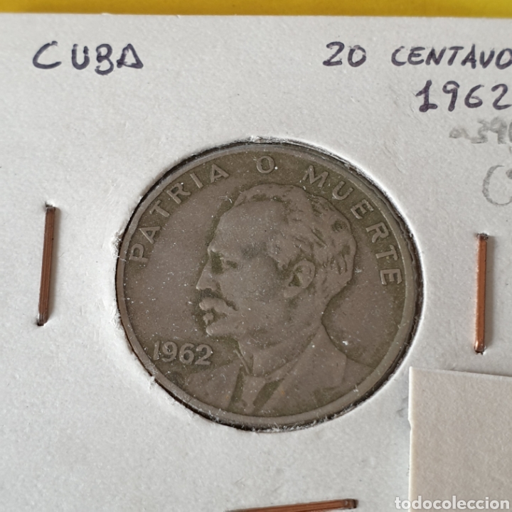 Monedas antiguas de Am&eacute;rica: Cuba 20 centavos 1962 (2) - Foto 1